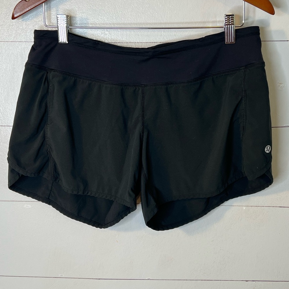 LULULEMON SPEED UP BLACK SHORTS SZ 8